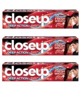 Closeup Deep Action Red Hot 150 Grams Pack of 3 at Snapdeal